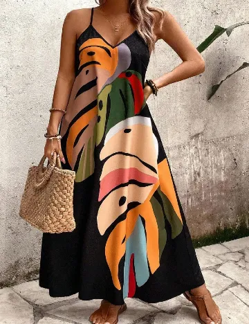 Rochie lunga SHEIN CURVE, mix culori