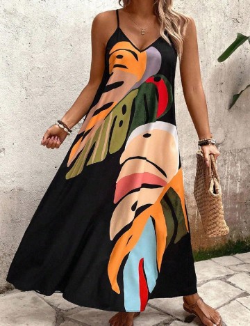 Rochie lunga SHEIN CURVE, mix culori