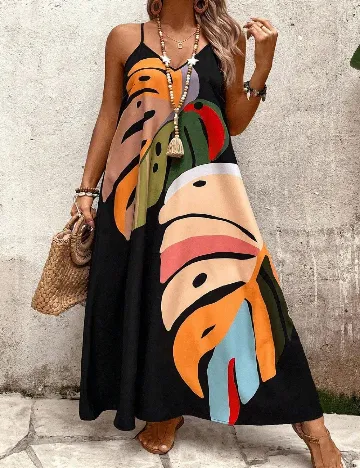 Rochie lunga SHEIN CURVE, mix culori