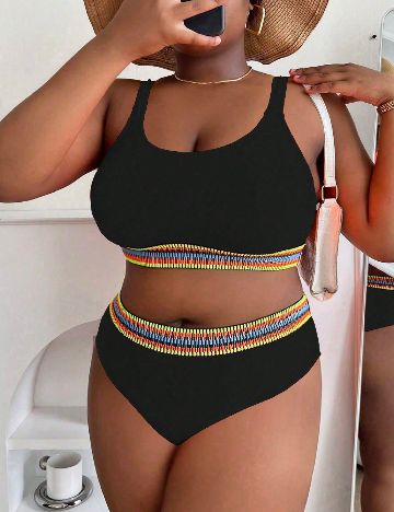 Costum de baie SHEIN CURVE, negru