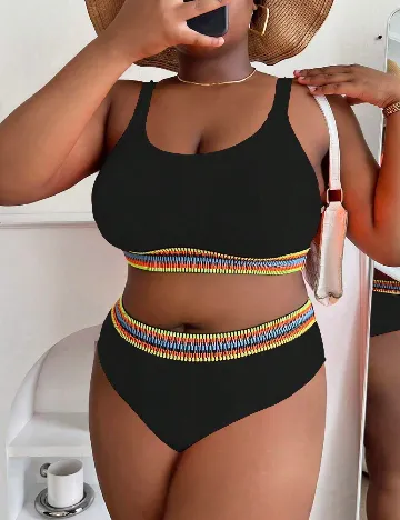 Costum de baie SHEIN CURVE, negru
