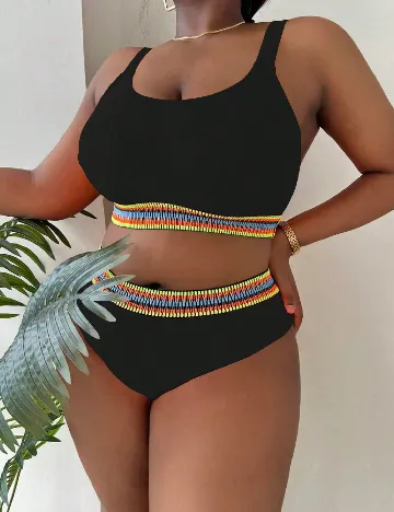Costum de baie SHEIN CURVE, negru