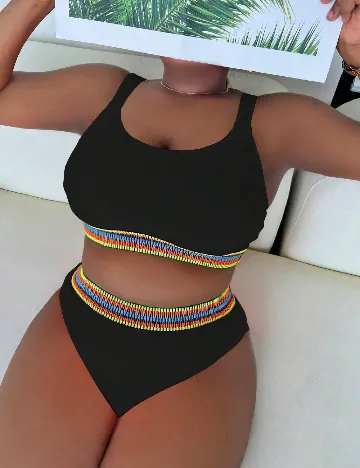 Costum de baie SHEIN CURVE, negru