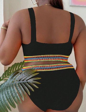 Costum de baie SHEIN CURVE, negru