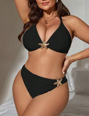 Costum de baie SHEIN CURVE, negru