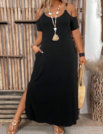 Rochie lunga SHEIN CURVE, negru