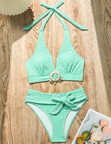 Costum de baie SHEIN, verde