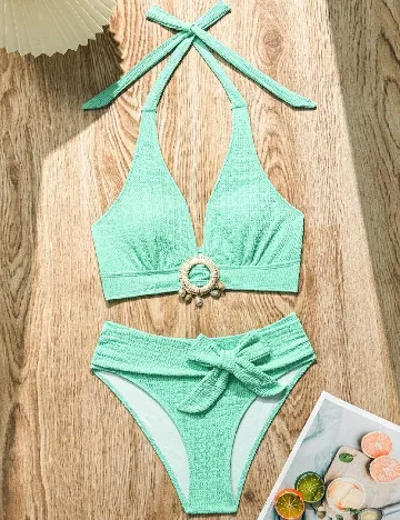 Costum de baie SHEIN, verde