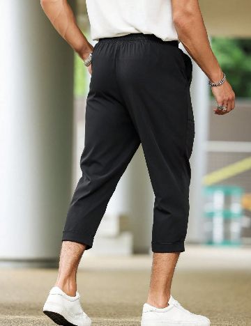 Pantaloni trei sferturi SHEIN, negru