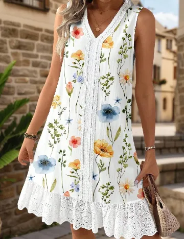 Rochie scurta SHEIN, floral print