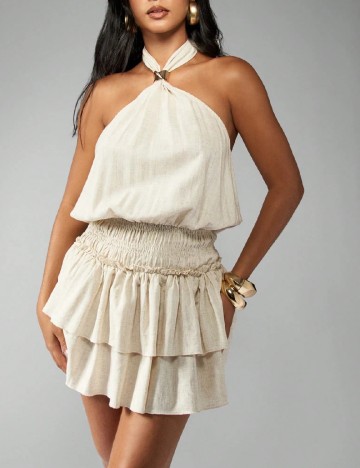 Rochie scurta Missguided, crem