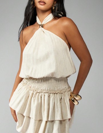 Rochie scurta Missguided, crem