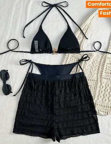 Costum de baie SHEIN, negru