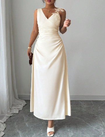 Rochie lunga SHEIN, crem