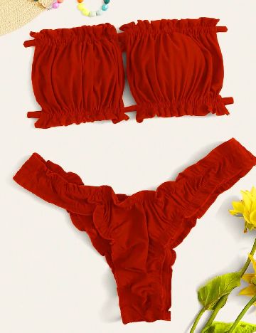 Costum de baie SHEIN, rosu