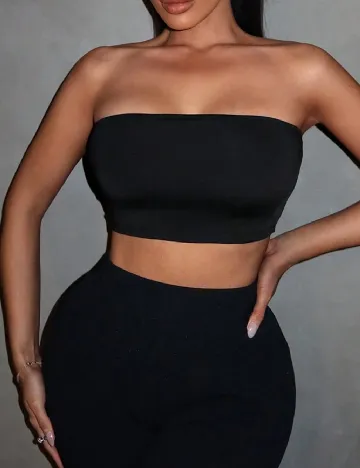 Set topuri 2 bucati SHEIN, alb/negru