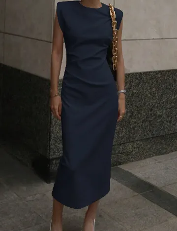 Rochie lunga Dazy, bleumarin