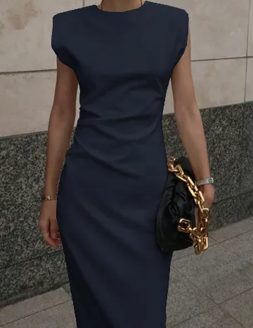 Rochie lunga Dazy, bleumarin