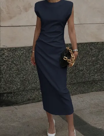 Rochie lunga Dazy, bleumarin