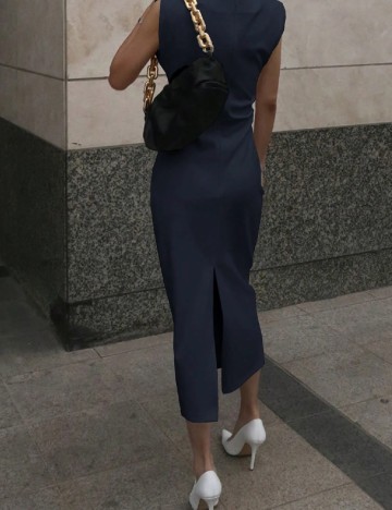 Rochie lunga Dazy, bleumarin