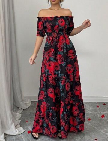 Rochie lunga SHEIN, floral print