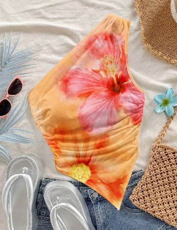 Top SHEIN CURVE, portocaliu