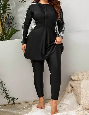 Costum de baie SHEIN CURVE, negru