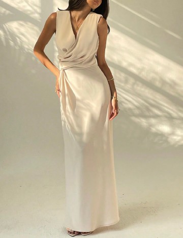 Rochie lunga SHEIN, crem