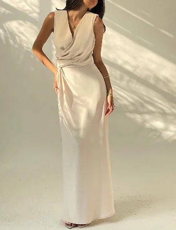 Rochie lunga SHEIN, crem