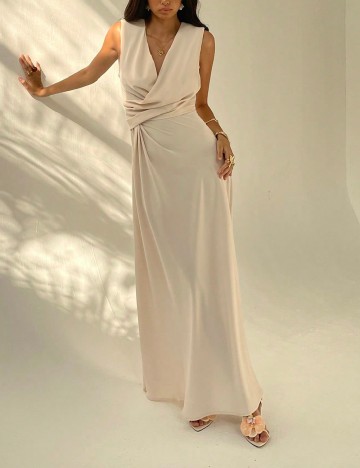 Rochie lunga SHEIN, crem