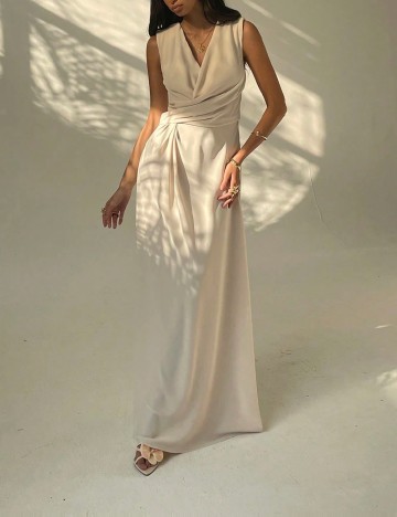 Rochie lunga SHEIN, crem