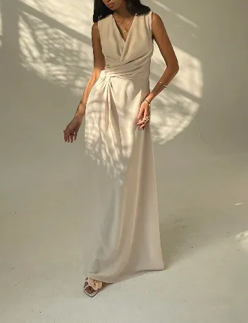 Rochie lunga SHEIN, crem