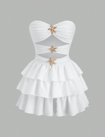 Rochie scurta SHEIN, alb