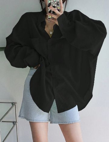 Camasa Oversize Dazy, negru