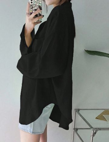 Camasa Oversize Dazy, negru