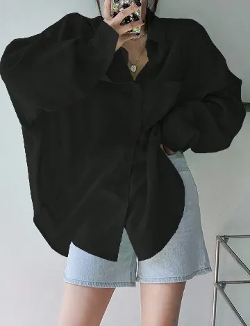 Camasa Oversize Dazy, negru