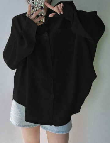 Camasa Oversize Dazy, negru