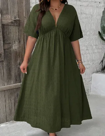 Rochie lunga SHEIN CURVE, verde
