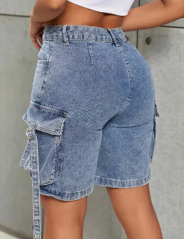 Pantaloni scurti SHEIN, albastru