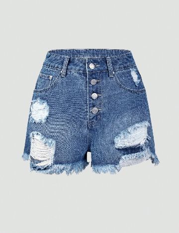 Pantaloni scurti SHEIN, albastru