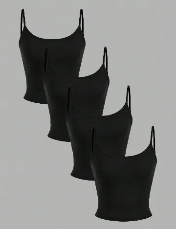 Set topuri 4 bucati SHEIN, negru