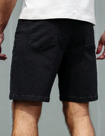 Pantaloni scurti SHEIN Plus Size Men, negru