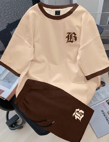 Compleu SHEIN, maro/crem