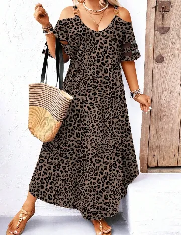 Rochie lunga SHEIN CURVE, animal print