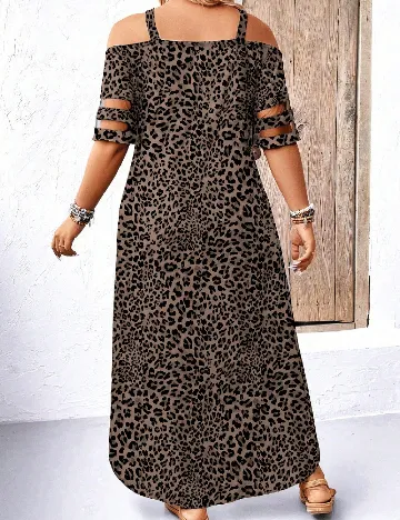 Rochie lunga SHEIN CURVE, animal print