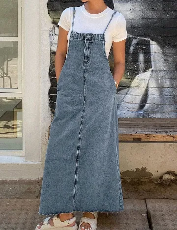 Rochie lunga Dazy, albastru