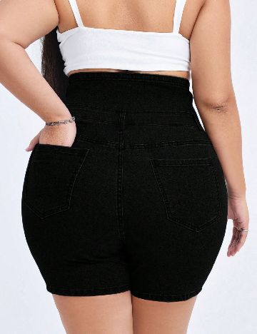 Pantaloni scurti SHEIN CURVE, negru