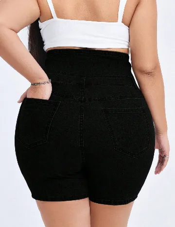 Pantaloni scurti SHEIN CURVE, negru