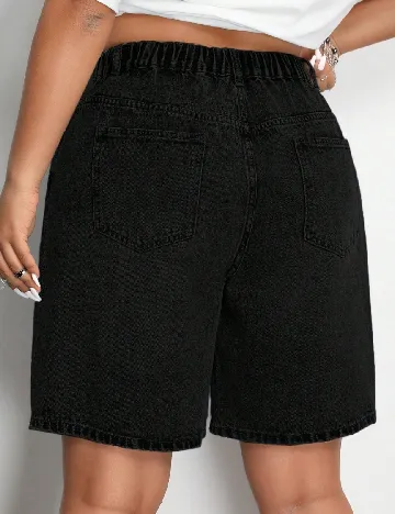 Pantaloni scurti SHEIN CURVE, negru