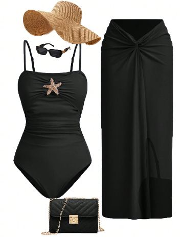 Costum de baie SHEIN, negru